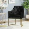 McDonough Modern Tufted Glam Accent Chair Black - Christopher Knight Home
