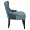 Curves Hour Glass Accent Chair Velvet - OSP Home Furnishings Blue