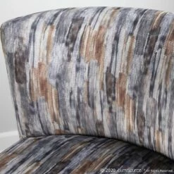 Fran Contemporary Upholstered Slipper Chair - LumiSource Gold/gray -Living Room Chairs store unnamed file 7879