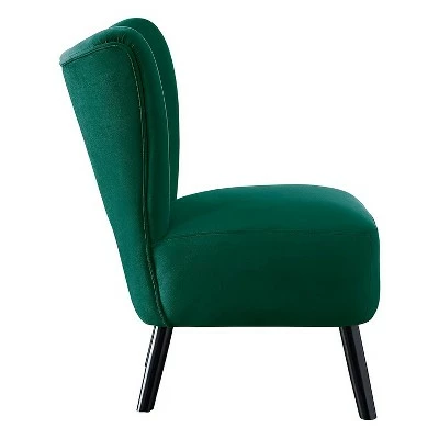 Homelegance Imani Mid Century Modern Velvet Accent Upholstered Living Room Bedroom Lounge Chair, Green 3 Homelegance Imani Mid Century Modern Velvet Accent Upholstered Living Room Bedroom Lounge Chair, Green