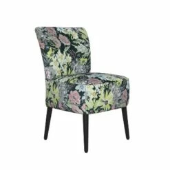Aviva Armless Chair Modern - Handy Living Black Floral