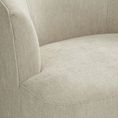 55 Downing Street Herringbone Beige Fabric Modern Accent Chair 4 55 Downing Street Herringbone Beige Fabric Modern Accent Chair - Image 2