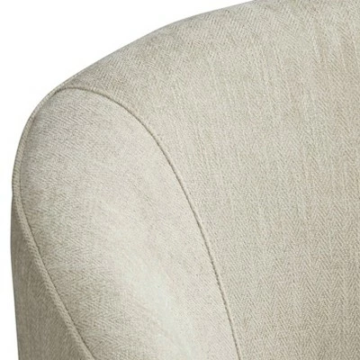 55 Downing Street Herringbone Beige Fabric Modern Accent Chair 5 55 Downing Street Herringbone Beige Fabric Modern Accent Chair - Image 3