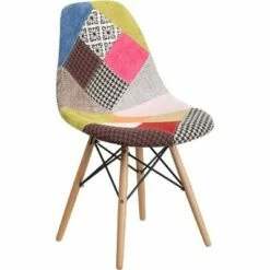 Elon Series Fabric Chair with Wooden Legs - Riverstone Furniture Collection Turin Patchwork 12 Elon Series Fabric Chair with Wooden Legs - Riverstone Furniture Collection Turin Patchwork -Living Room Chairs store unnamed file 7963