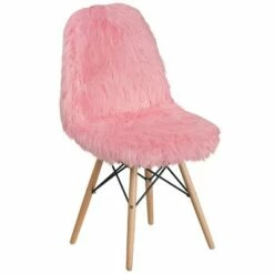 Shaggy Dog Accent Chair - Riverstone Furniture Baby Pink -Living Room Chairs store unnamed file 7998