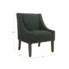 Modern Swoop Accent Chair with Nailhead Trim - Homepop Rich Charcoal -Living Room Chairs store unnamed file 8004