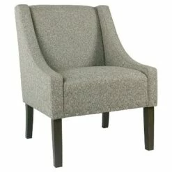 Modern Swoop Accent Chair with Nailhead Trim - Homepop Rich Charcoal -Living Room Chairs store unnamed file 8018