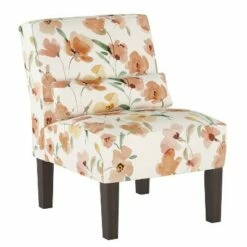 Skyline Furniture Armless Chair - Cloth & Company Lucinda Floral Harvest -Living Room Chairs store unnamed file 8033