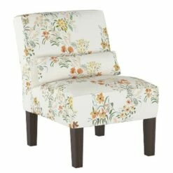 Skyline Furniture Armless Chair - Cloth & Company Lucinda Floral Harvest -Living Room Chairs store unnamed file 8034