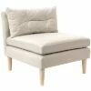 Armless Chair with Pull Seam Pillow Linen Talc - Simply Shabby Chic® -Living Room Chairs store unnamed file 8047