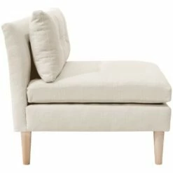Armless Chair with Pull Seam Pillow Linen Talc - Simply Shabby Chic® -Living Room Chairs store unnamed file 8048