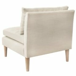 Armless Chair with Pull Seam Pillow Linen Talc - Simply Shabby Chic® -Living Room Chairs store unnamed file 8049