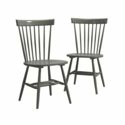 2pk New Grange Spindle Back Accent Chairs - Sauder Pewter/green -Living Room Chairs store unnamed file 8058
