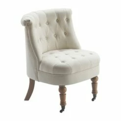 Elmhurst Tufted Accent Chair - Finch Vintage Cream