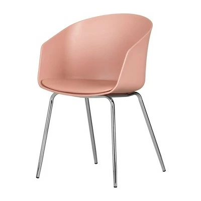Flam Chair with Silver Metal Legs - South Shore Pink/silver 10 Flam Chair with Silver Metal Legs - South Shore Pink/silver - Image 8