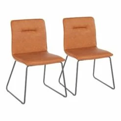 Set of 2 Casper Industrial Chairs - LumiSource Gray -Living Room Chairs store unnamed file 8128