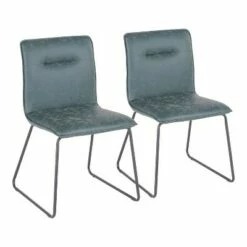 Set of 2 Casper Industrial Chairs - LumiSource Gray -Living Room Chairs store unnamed file 8130