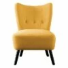 Homelegance Imani Mid Century Modern Velvet Accent Upholstered Living Room Bedroom Lounge Chair, Yellow (2 Pack) -Living Room Chairs store unnamed file 8142