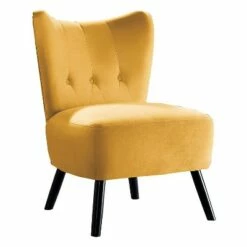 Homelegance Imani Mid Century Modern Velvet Accent Upholstered Living Room Bedroom Lounge Chair, Yellow (2 Pack) -Living Room Chairs store unnamed file 8143
