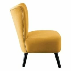 Homelegance Imani Mid Century Modern Velvet Accent Upholstered Living Room Bedroom Lounge Chair, Yellow (2 Pack) -Living Room Chairs store unnamed file 8144