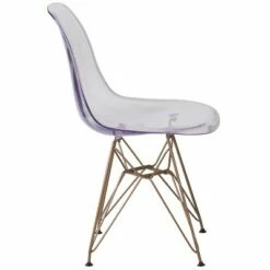 Flash Furniture Elon Series Ghost Chair with Gold Metal Base -Living Room Chairs store unnamed file 8157