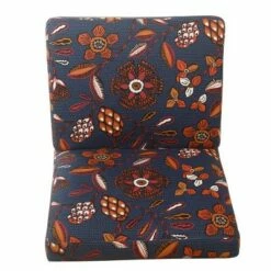 Armless Accent Chair Blue/Pink Floral - HomePop -Living Room Chairs store unnamed file 8163