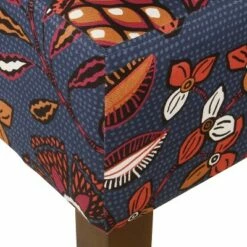 Armless Accent Chair Blue/Pink Floral - HomePop -Living Room Chairs store unnamed file 8164