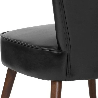 Flash Furniture HERCULES Holloway Series Black LeatherSoft Retro Chair 4 Flash Furniture HERCULES Holloway Series Black LeatherSoft Retro Chair - Image 2