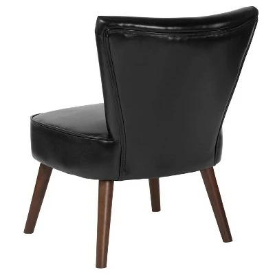 Flash Furniture HERCULES Holloway Series Black LeatherSoft Retro Chair 6 Flash Furniture HERCULES Holloway Series Black LeatherSoft Retro Chair - Image 4