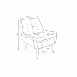 Trelis Accent Chair - Linon Red -Living Room Chairs store unnamed file 819