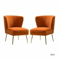 Quentin Velvet Accent Side Chair with Padded Seat Set of 2 | Karat Home -Living Room Chairs store unnamed file 8195