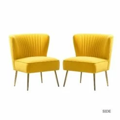 Quentin Velvet Accent Side Chair with Padded Seat Set of 2 | Karat Home -Living Room Chairs store unnamed file 8198