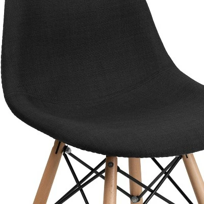 Flash Furniture Elon Series Fabric Chair with Wooden Legs 4 Flash Furniture Elon Series Fabric Chair with Wooden Legs - Image 2