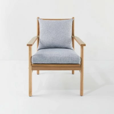 Hearth & Hand W/Magnolia Furniture Slatted Wood Accent Chair with Cushions - Hearth & Hand™ with Magnolia Indigo 4 Hearth & Hand W/Magnolia Furniture Slatted Wood Accent Chair with Cushions - Hearth & Hand™ with Magnolia Indigo - Image 2