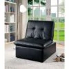 De Anza Biscuit Tufted Futon Chair - miBasics Black