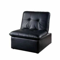 De Anza Biscuit Tufted Futon Chair - miBasics Black -Living Room Chairs store unnamed file 8271