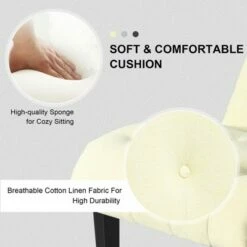 Costway Set of 2 Armless Accent Chair Upholstered Tufted Lounge Chair -Living Room Chairs store unnamed file 8286