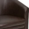 Flash Furniture Brown LeatherSoft Barrel-Shaped Guest Chair -Living Room Chairs store unnamed file 8310