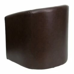 Flash Furniture Brown LeatherSoft Barrel-Shaped Guest Chair -Living Room Chairs store unnamed file 8311