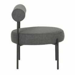 Rhonda Accent Chair Polyester/Steel Black/Charcoal - LumiSource