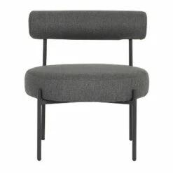 Rhonda Accent Chair Polyester/Steel Black/Charcoal - LumiSource -Living Room Chairs store unnamed file 8327