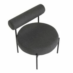 Rhonda Accent Chair Polyester/Steel Black/Charcoal - LumiSource -Living Room Chairs store unnamed file 8328