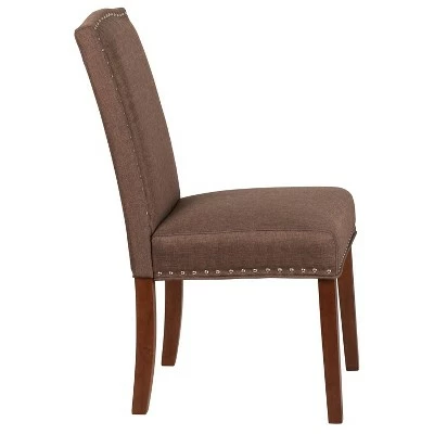 Flash Furniture HERCULES Hampton Hill Series Parsons Chair with Accent Nail Trim 6 Flash Furniture HERCULES Hampton Hill Series Parsons Chair with Accent Nail Trim - Image 4