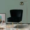 Upholstery Velvet Side Chair with Tufted Back | Karat Home