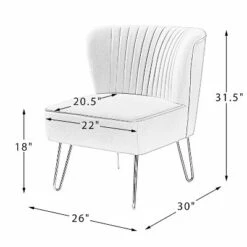 Upholstery Velvet Side Chair with Tufted Back | Karat Home -Living Room Chairs store unnamed file 8473