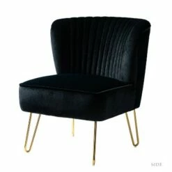 Upholstery Velvet Side Chair with Tufted Back | Karat Home -Living Room Chairs store unnamed file 8474