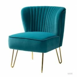 Upholstery Velvet Side Chair with Tufted Back | Karat Home -Living Room Chairs store unnamed file 8475