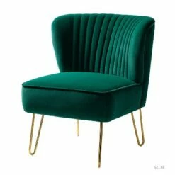 Upholstery Velvet Side Chair with Tufted Back | Karat Home -Living Room Chairs store unnamed file 8477