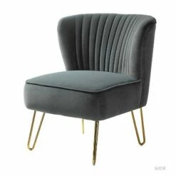 Upholstery Velvet Side Chair with Tufted Back | Karat Home -Living Room Chairs store unnamed file 8478