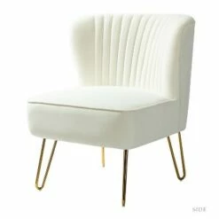 Upholstery Velvet Side Chair with Tufted Back | Karat Home -Living Room Chairs store unnamed file 8479